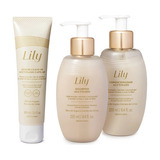 Combo Lily Acetinados Shampoo + Condicionador + Leave-in