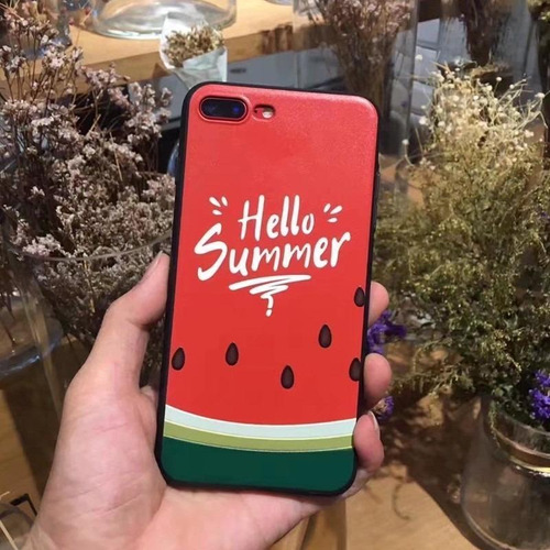 Funda Para iPhone Figura Sandia Dama Mujer Summer Vacaciones