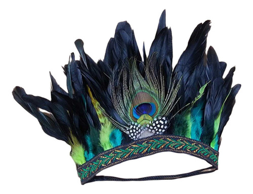 Diadema De Disfraz De Con De Plumas Para Carnaval De , De