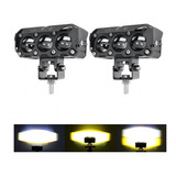 Faros Auxiliares Luz Doble Color Led 80w Para Auto Moto 2pcs