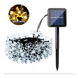 Guirnalda De Luces Solar Flores Cerezo 7 M 50 Led Exterior