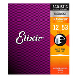 Cuerdas Guitarra Acustica Elixir 12-53 80/20 Bronce