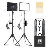 Kit De Luz De Video Led De 2 Paquetes, Luz De Estudio Niceve