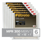 Filtrete Clean Living - Filtro Básico Antipolvo, Bd17-6pk-2e