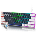 Teclado Mecánico Portátil 60% Razeak - Azul+blanco