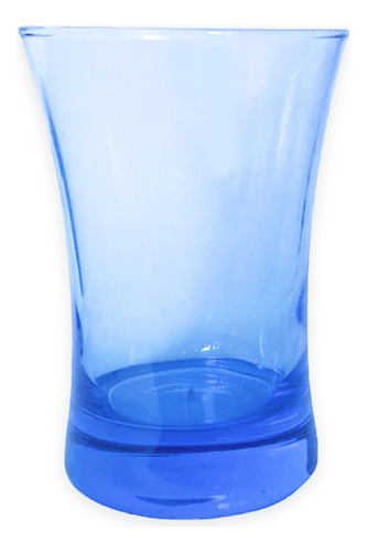 Copo De Vidro Azul Liso Para Água Suco P/ Festa Evento 210ml