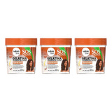 Gelatina Capilar Salon Line 400g Sos Cachos Oleo Coco - 3un