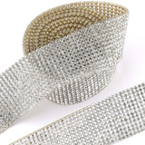 Galon Termoadhesivo De Strass 12 Filas De Strass X 50 Cm