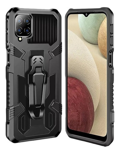 Carcasa Huawei P40 Lite Negra Antigolpe Clip Metalizado Army