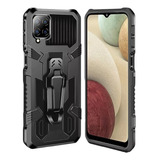 Carcasa Huawei P40 Lite Negra Antigolpe Clip Metalizado Army