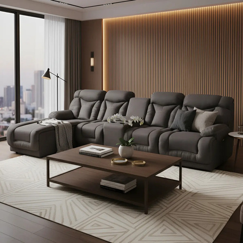 Sala Modular Con Reclinable Y Portavasos Mod. Marruecos Mini