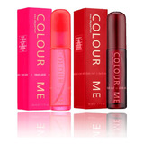 Kit Perfumes Colour Me Neon Pink 50ml E Dark Red 50ml
