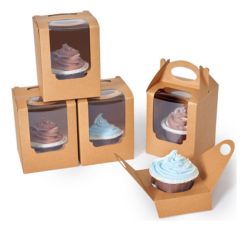 Shallive Cajas Para Cupcakes 12 Piezas, Contenedores Individ