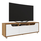 Rack Jersey 160 Para Tv 60 Pol Sala 1 Gaveta E 2 Portas Cor Cedro/branco