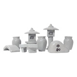 Kit Terrário Jardim Miniatura Toro Ishidoro Ponte Japonesa