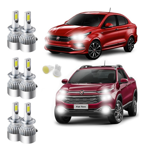 Kit Super Ultra Led Fiat Toro E Cronos Sem Erro Painel 6500k