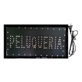 Cartel Led Luminoso Peluqueria 48 X 25 Cm Oferta Especial