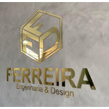 Sua Logo Personalizada Em Acrílico Dourado | 130x70cm