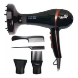 Secador De Pelo Profesional Newbabylls Ba-5505 5 En 1 4000w Color Negro 110v