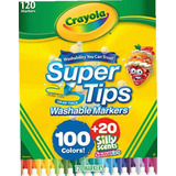 Crayola Super Tips (120 Quilates), Marcadores Lavables Para