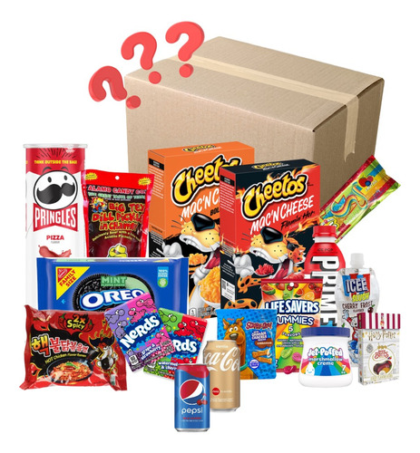 Caja Misterosa Dulces Americano Mexicano Surtidos 25 Pzs