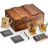 Set De Regalo Whisky Stones Para Hombre | Juego De Vasos Y P