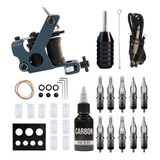 Kit Tattoo Maquina Puntera Cartuchos + Tinta + Accesorios