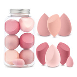 Esponjas De Maquillaje De Belleza, 7 Piezas, Rosa