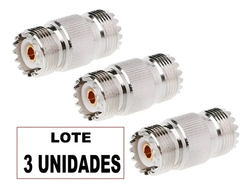 Emenda Uhf P/ Conector De Cabo Antena Radio Px Py Rg58 Rg213