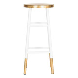 Home Collection Taburete De Bar Emery White And Dipped Gold 