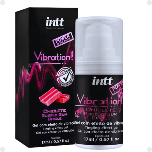  Vibration Gel Beijável Extra Forte Para Massagem 17ml Intt