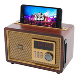 Caixa De Som Bluetooth Usb Sd Rádio Fm Dourado Ms071bt