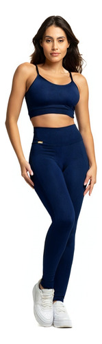 Conjunto Fitness Zero Transparência Legging E Cropped Health