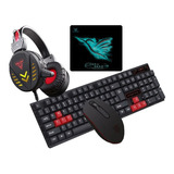 Combo Teclado Mouse Diadema Gamer Para Pc