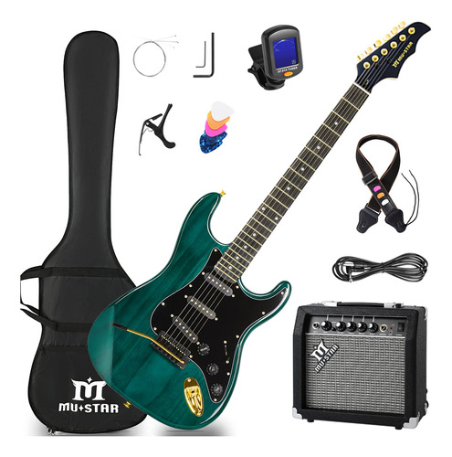 Mustar Kit De Guitarra Eléctrica Con Amplificador De 25 W,.