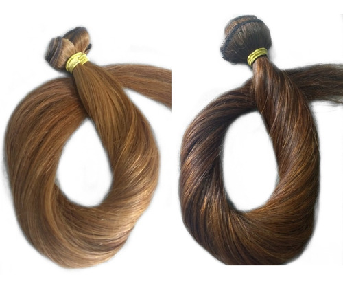 Cabelo Humano Ruivo 70 Cm 200g Em Tela De Tic Tac