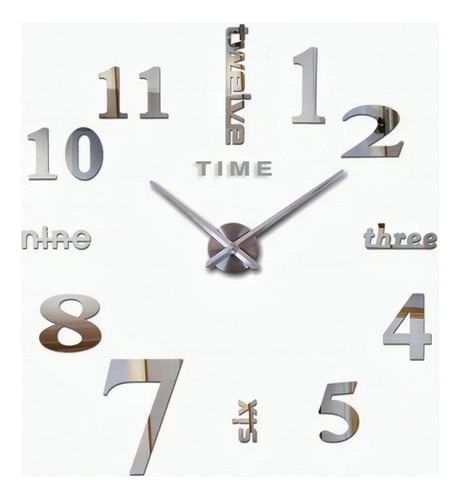 Reloj De Pared 3d Grande Moderno De Cuarzo Y Aluminio