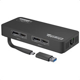 Adaptador De Monitor Dual Hdmi Y Displayport 4k Conectable C