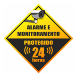 Placa De Segurança Proteja Sua Casa 24 Horas - 30x30cm