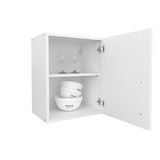 Alacena De Pared Cocina Estantes Blanco Wengue Melamina