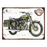 Cartel Chapa Publicidad Antigua Royal Enfield L290