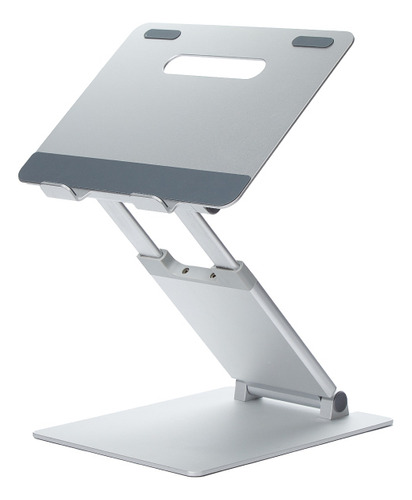 Base Mesa Soporte En Aluminio Premium Para Portatil Laptop Altura Ajustable Posición Sentado / Standing Compatible Con Pc Tablet 10-17 Pout
