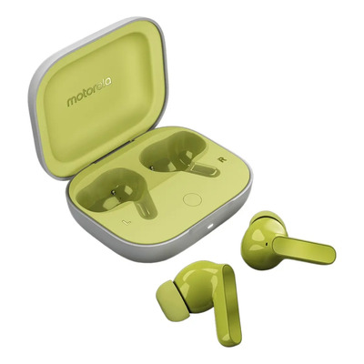 Motorola Audífonos Moto Buds ANC -50dB con Dolby Atmos Hi-Res Audio 12.4mm Dynamic Driver Verde Lima | Meses sin interés