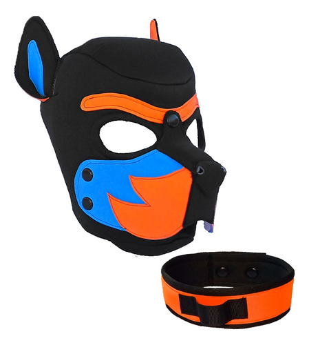 Máscara Perro Puppy Play  Pet Play Con Collar