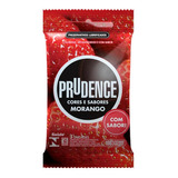 Preservativo Prudence Cores E Sabores Morango - 3 Unidades