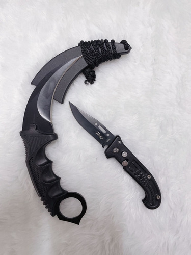 Kit Mini Canivete Tatico Militar 703 + Canivete Karambit A22