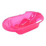 Bañera + Accesorio Rosa Traslúcido Bebes Baño Prodehogar