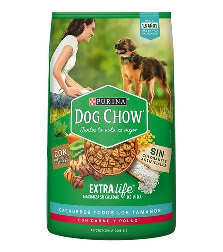 Alimento Dog Chow Extralife Cachorros 9kg Todos Tamaños