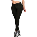 Jeans Colombiano Xigma, Stretch, Skinny Push Up, Negro