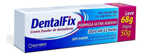 Dentalfix - Creme Fixador De Dentaduras Sem Sabor 68gr